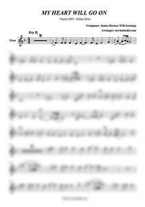 Sheet nhạc sáo trúc MY HEART WILL GO ON